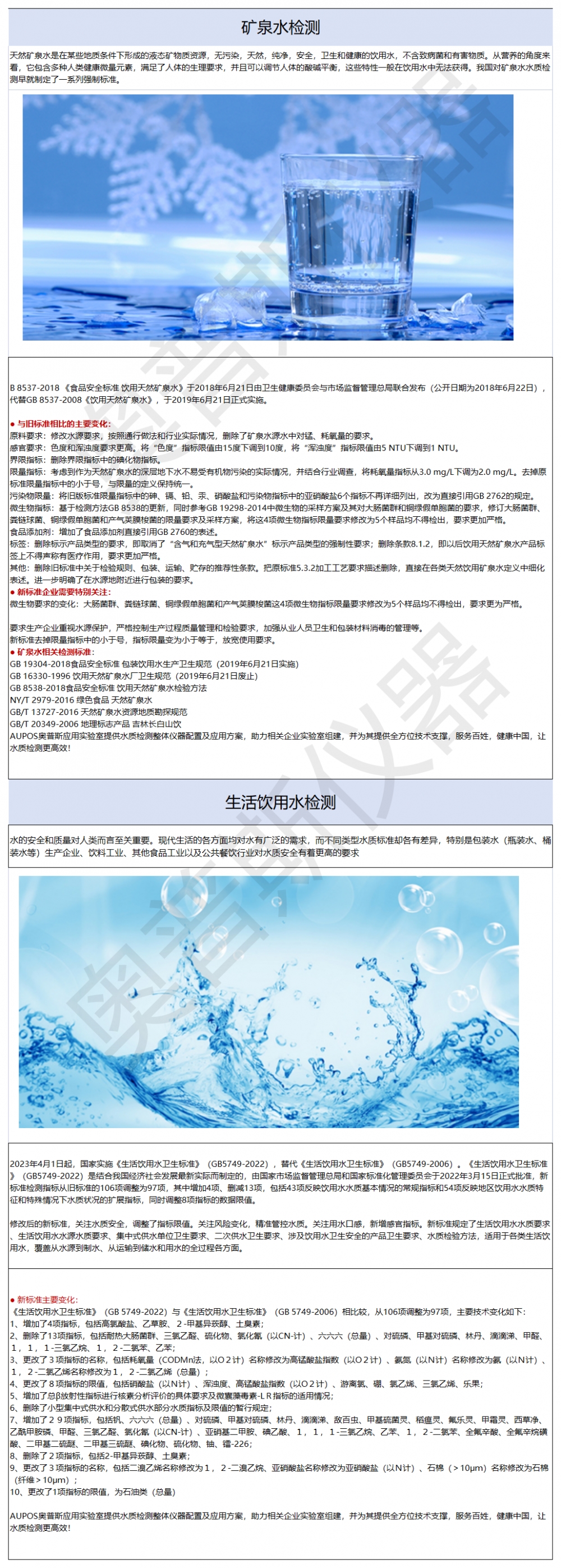 1）行業檢品檢測列舉